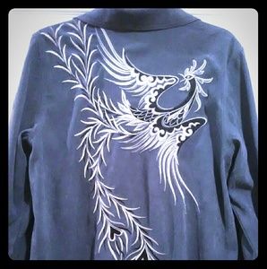 Polyester Gray Jacket W/Design